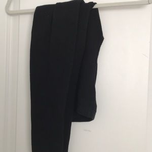 Rubbed Black Thick Leggings